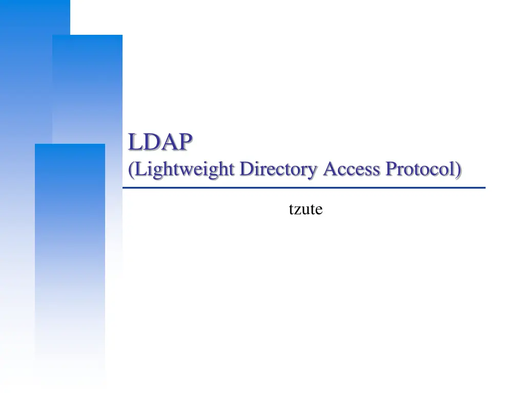 ldap lightweight directory access protocol