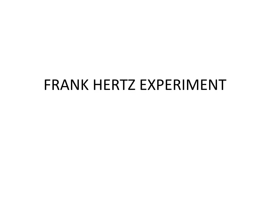 frank hertz experiment