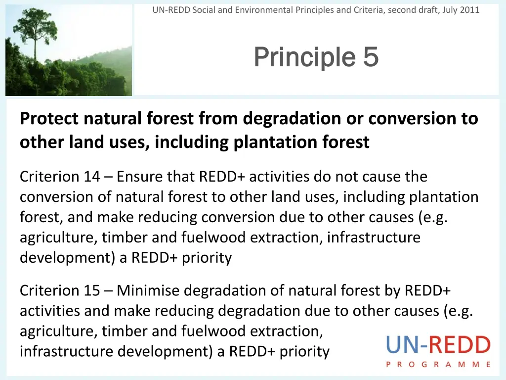 un redd social and environmental principles 5