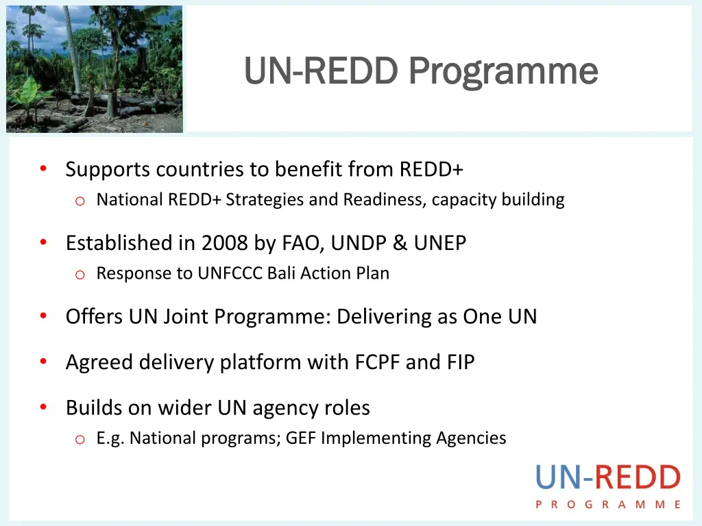 un un redd programme redd programme