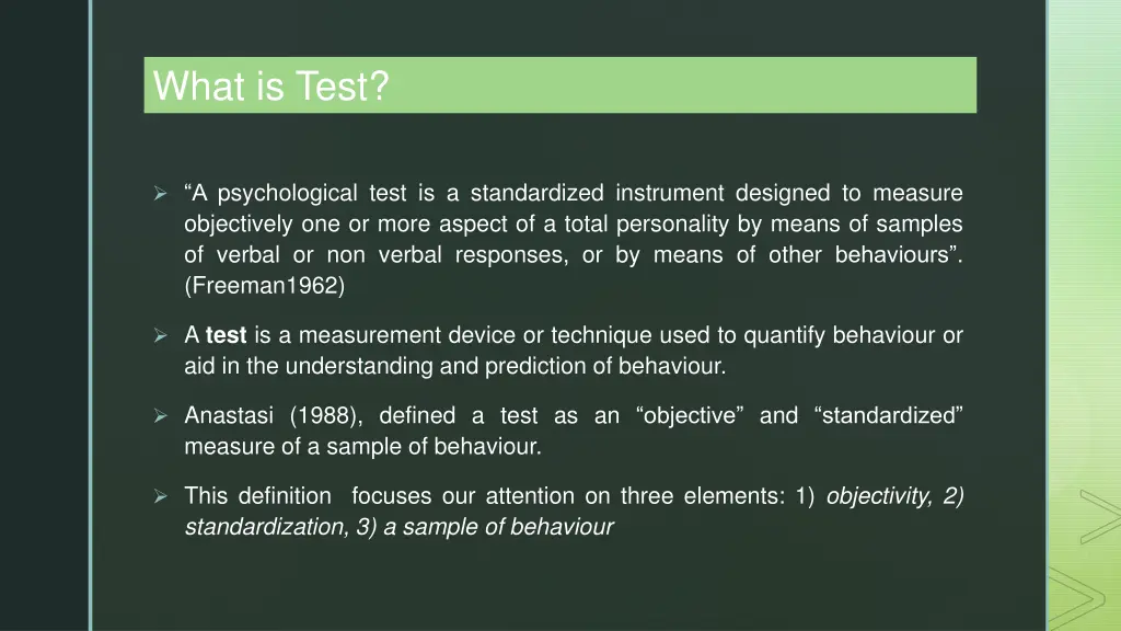 what is test