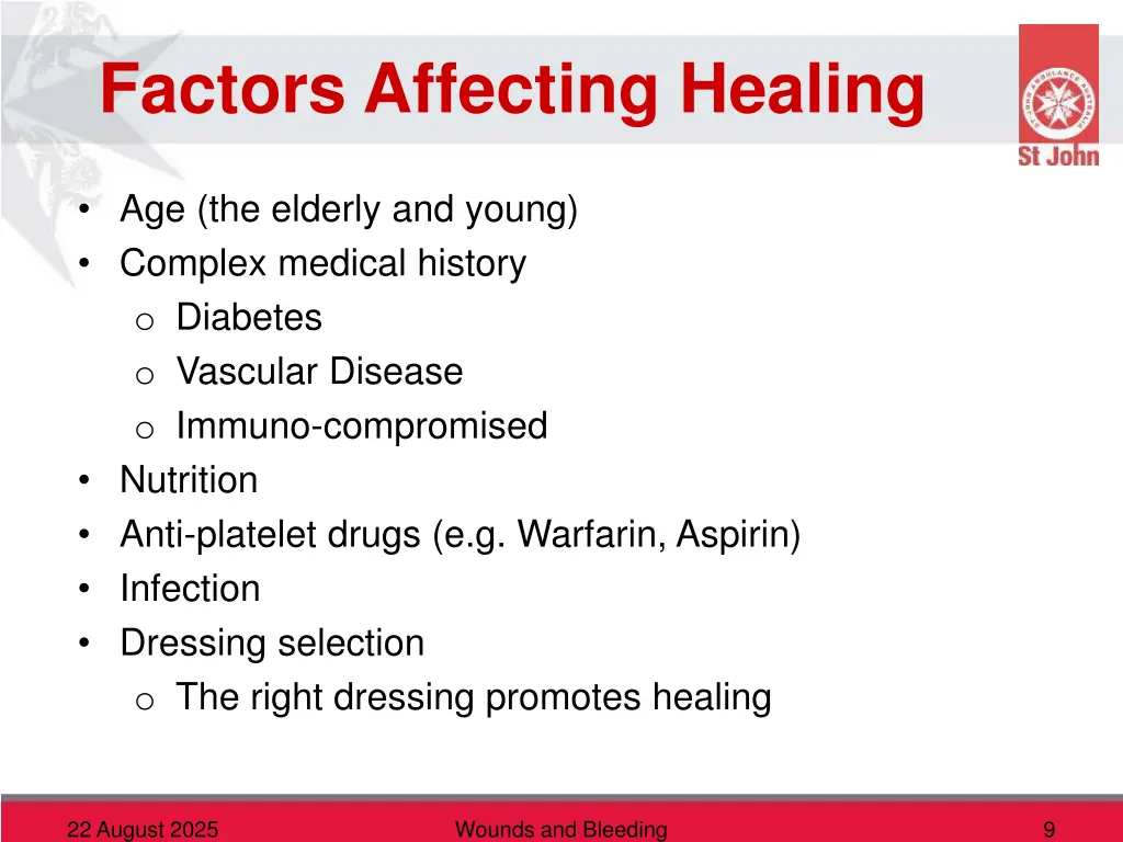 factors affecting healing
