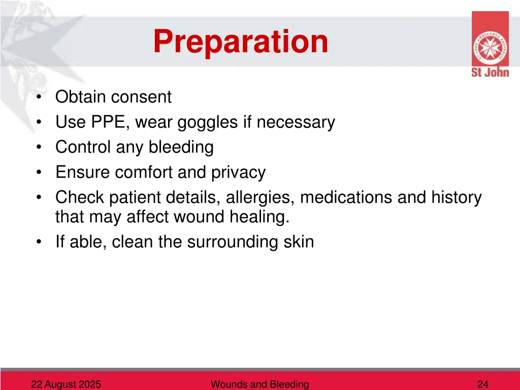 preparation