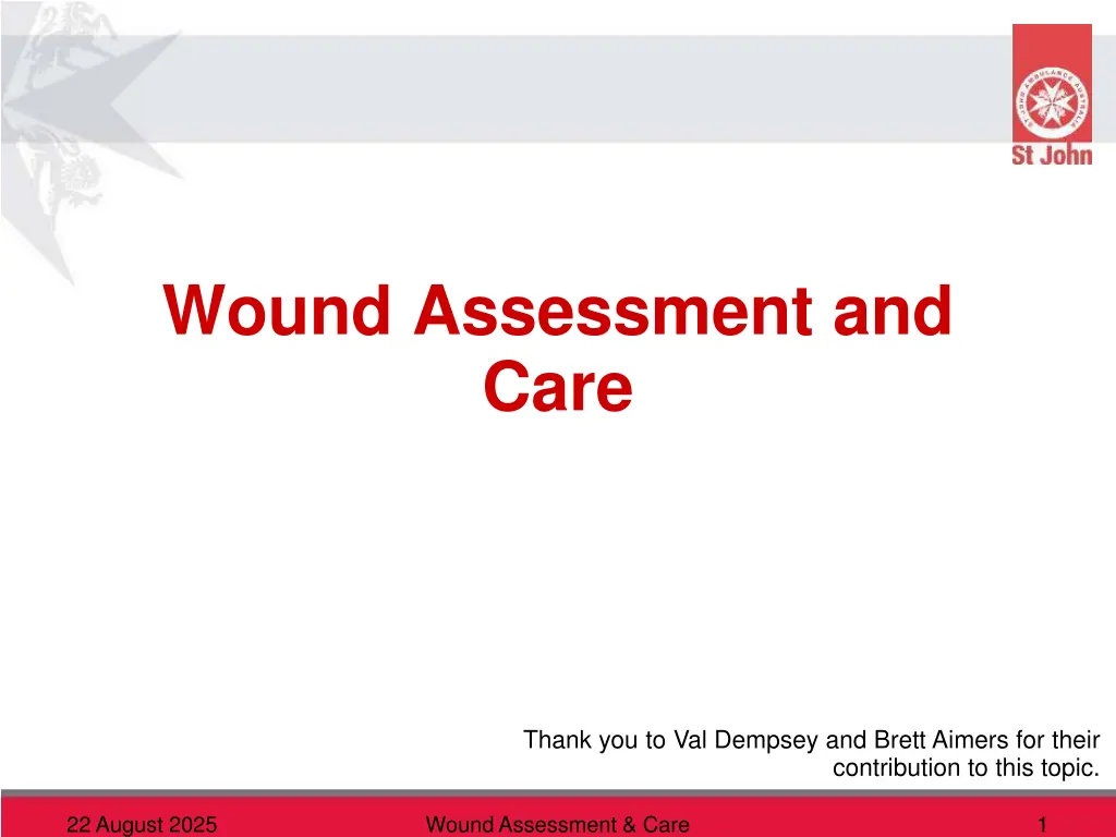 wound assessment and care