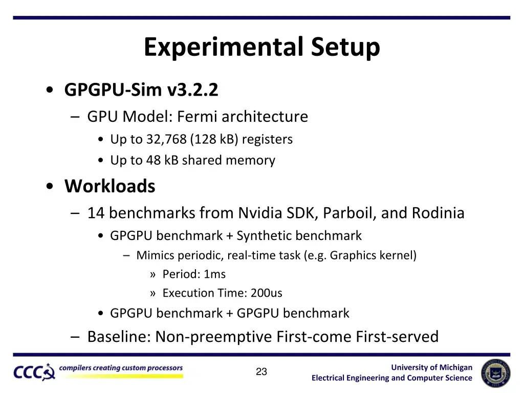 experimental setup