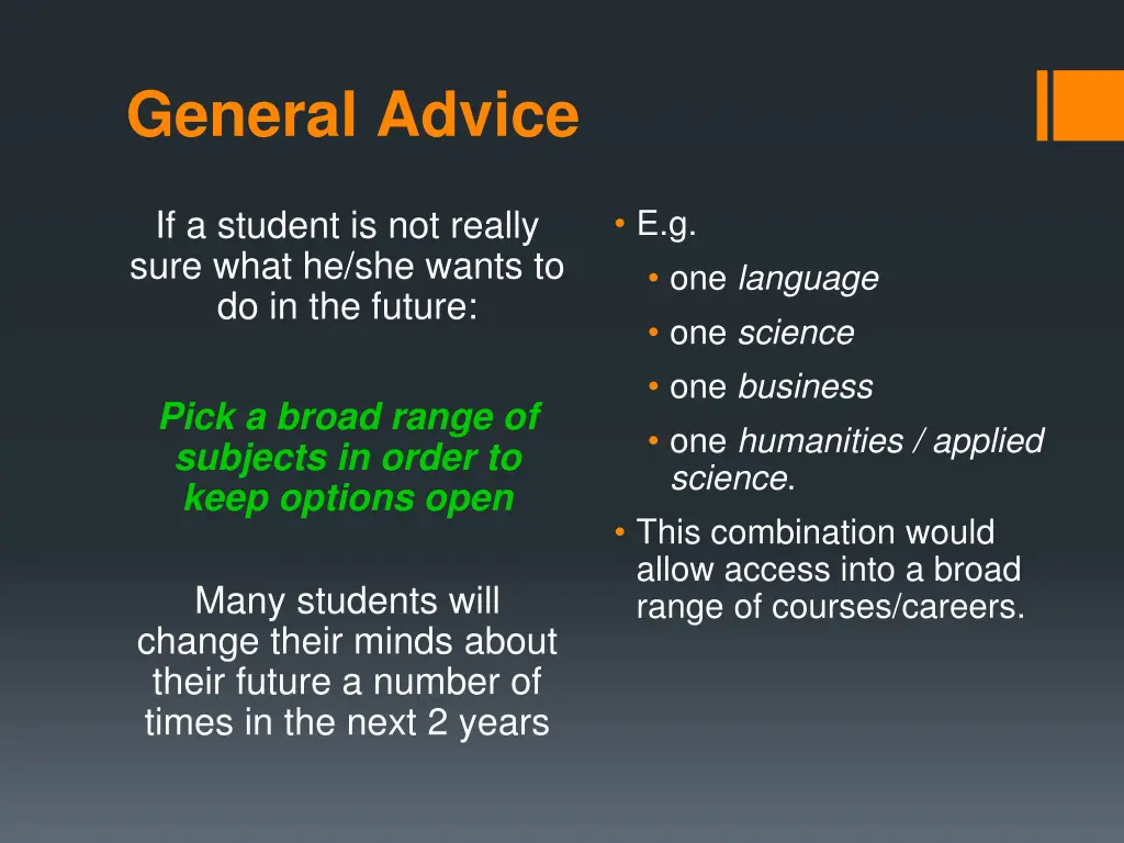 general advice