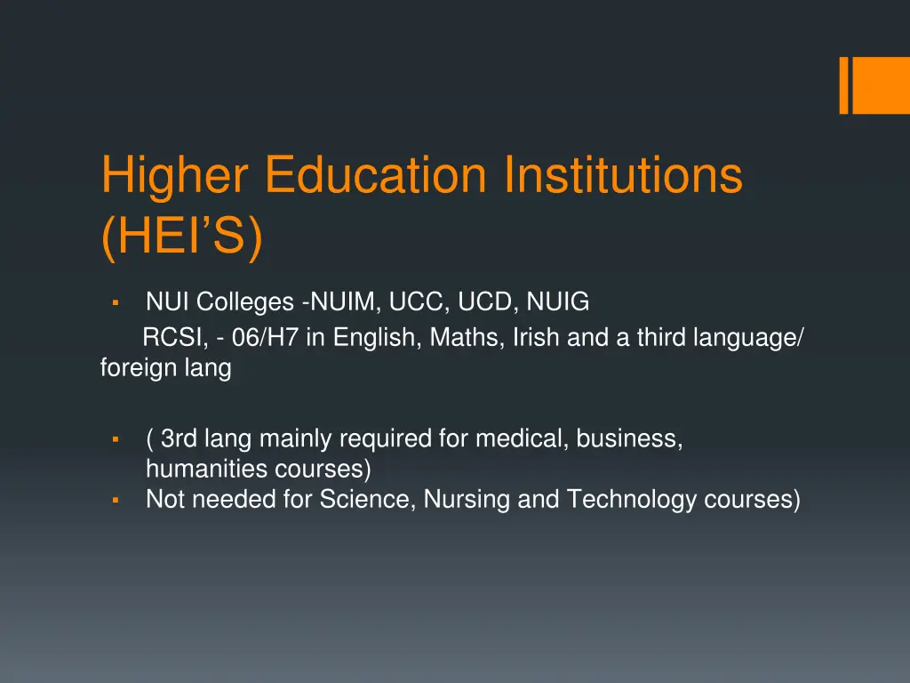 higher education institutions hei s
