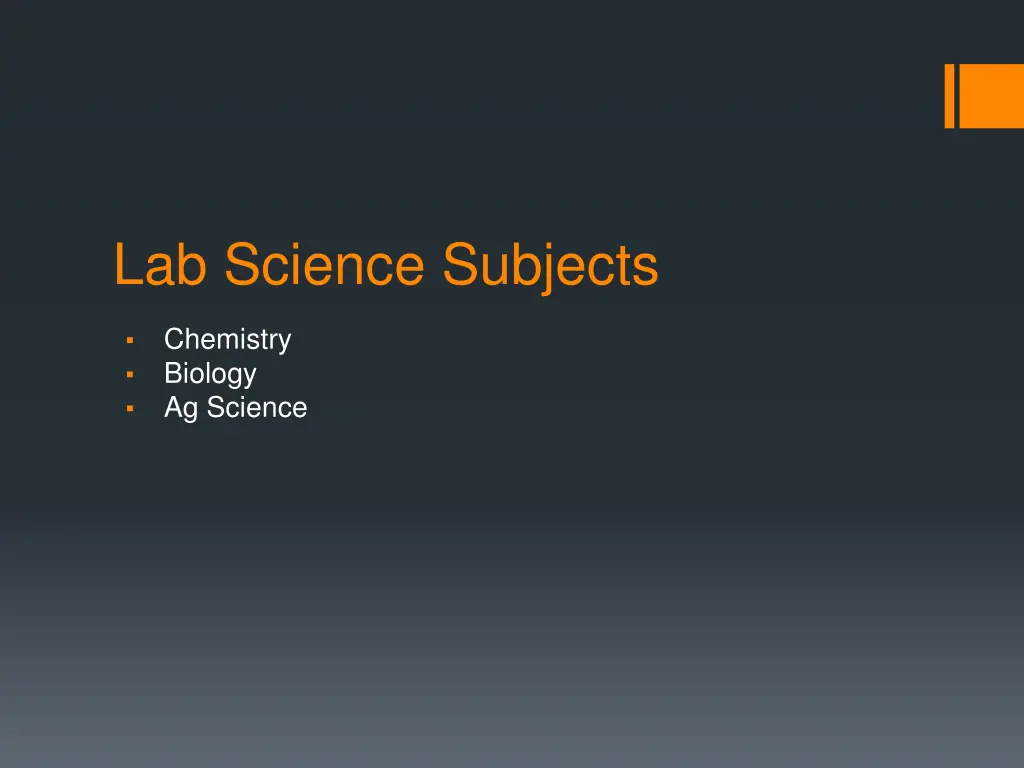 lab science subjects