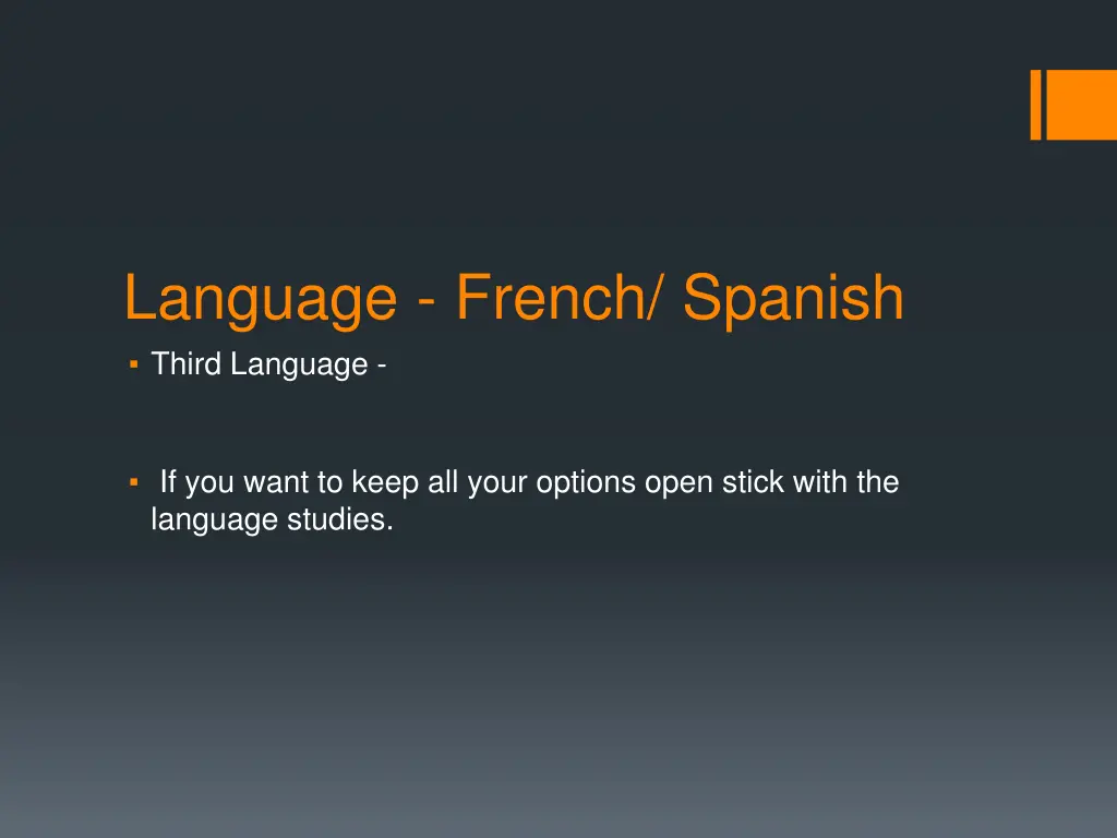 language french spanish third language
