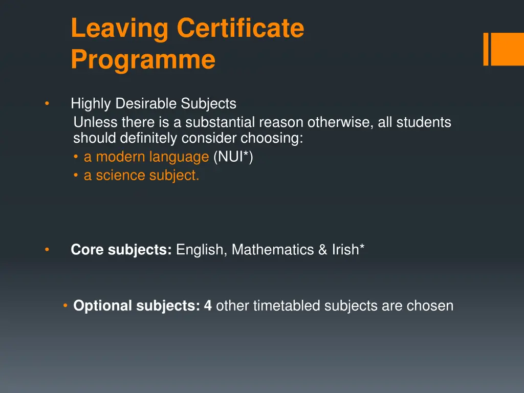 leaving certificate programme 1