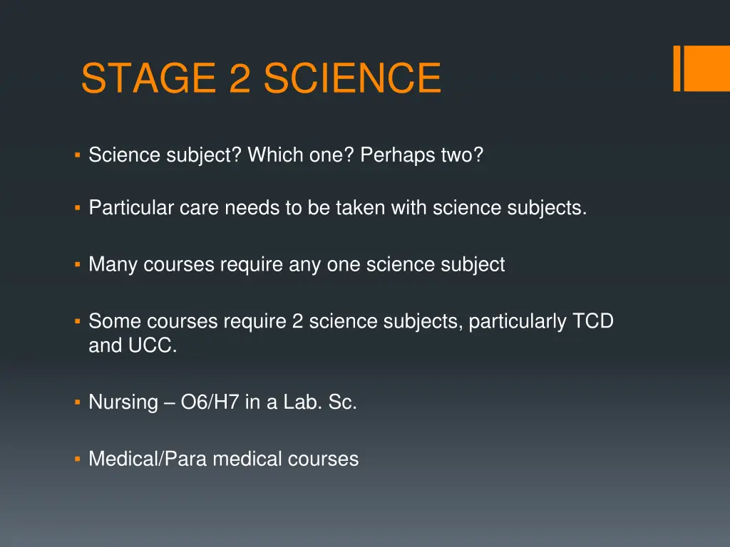 stage 2 science