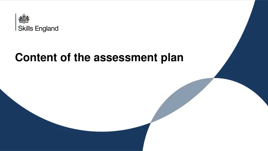 content of the assessment plan