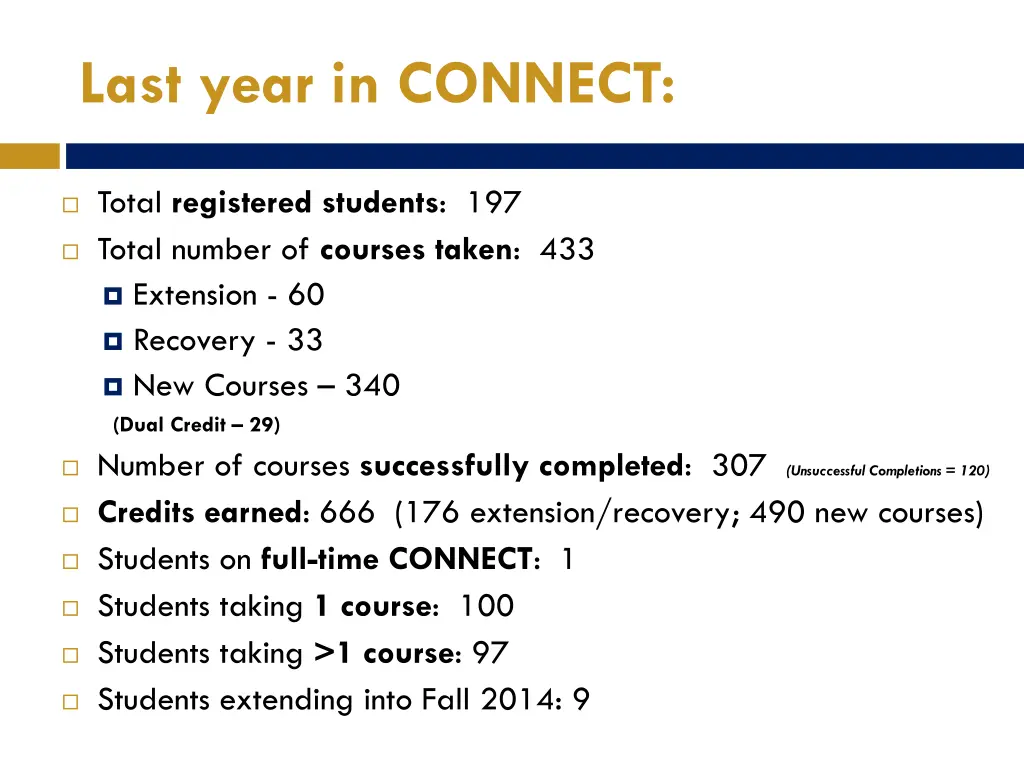 last year in connect