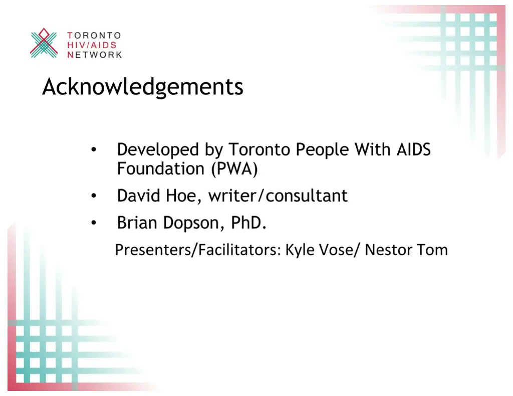 acknowledgements