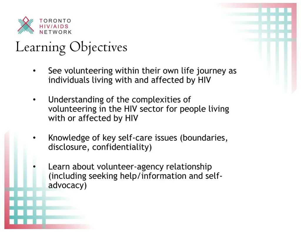 learning objectives