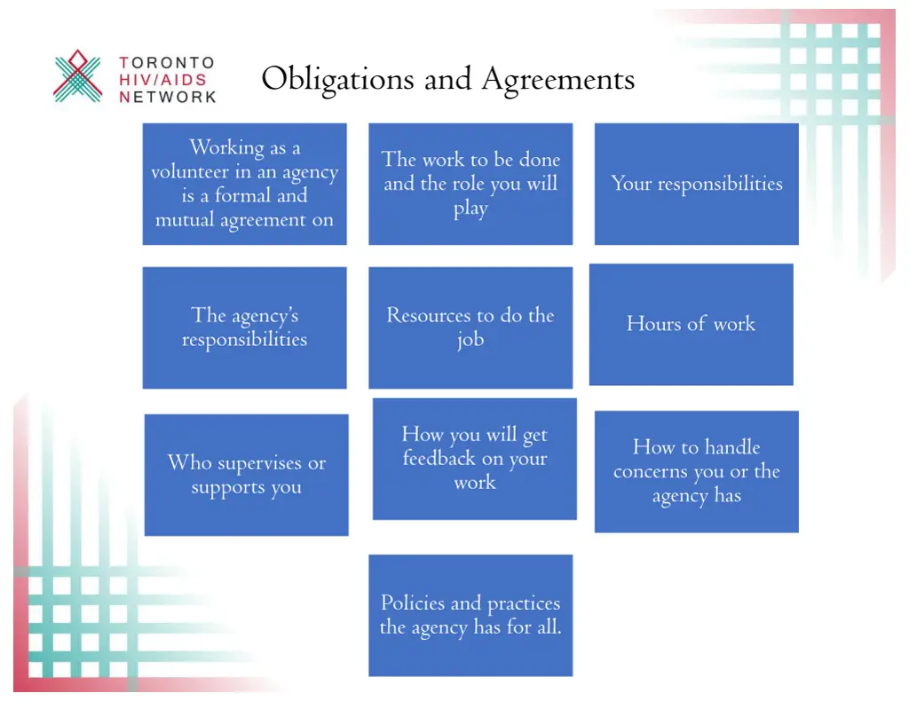 obligations and agreements