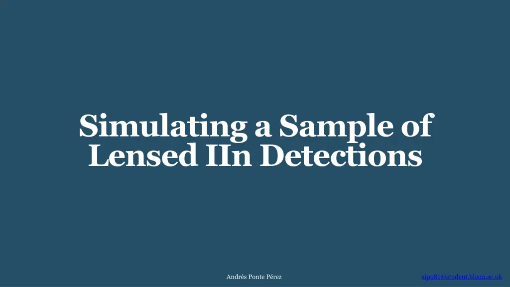 simulating a sample of lensed iin detections