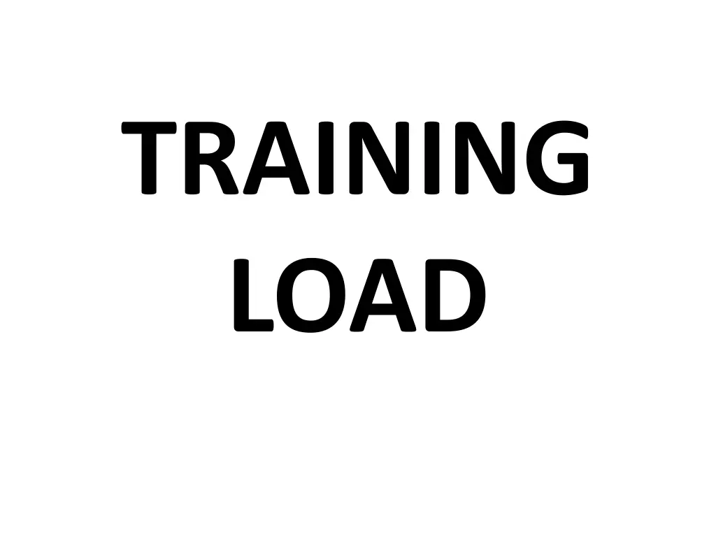 training load