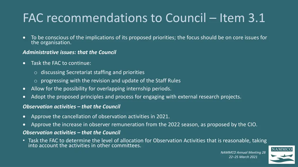 fac recommendations to council item 3 1