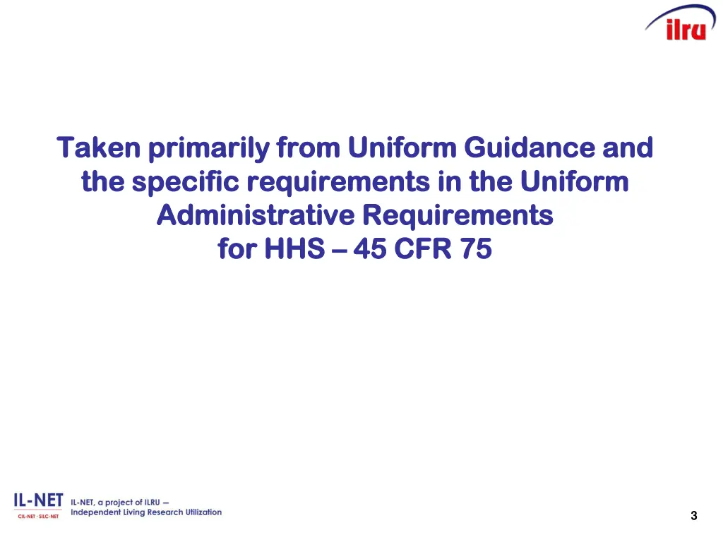 taken primarily from uniform guidance and taken