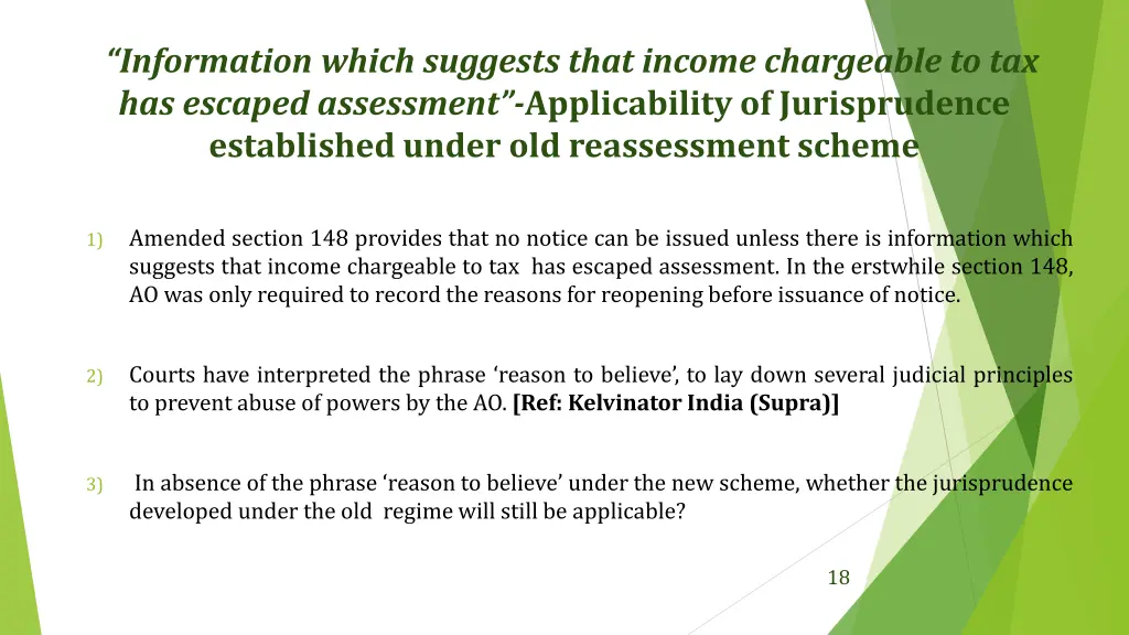information which suggests that income chargeable