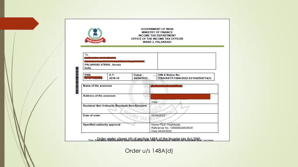order u s 148a d