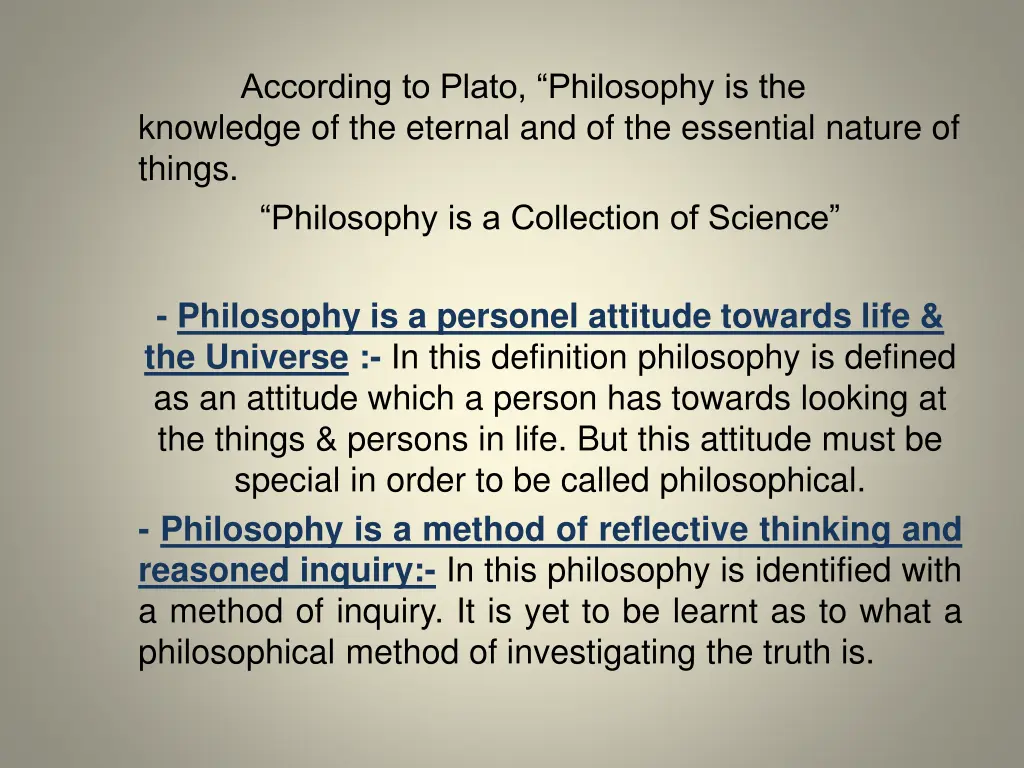 according to plato philosophy is the knowledge 1