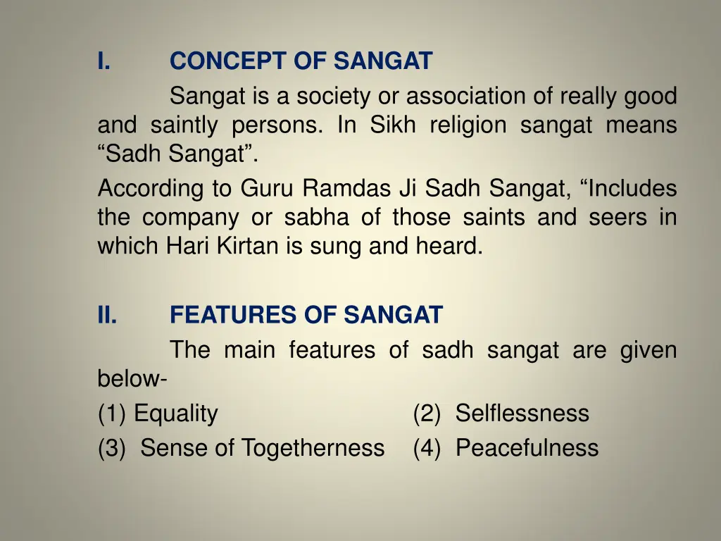 i and saintly persons in sikh religion sangat