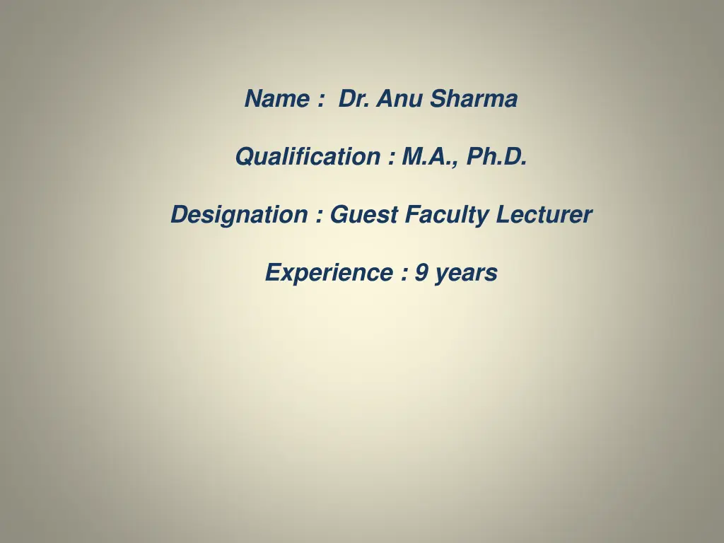 name dr anu sharma