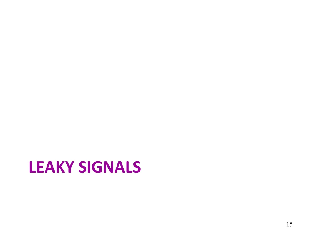 leaky signals