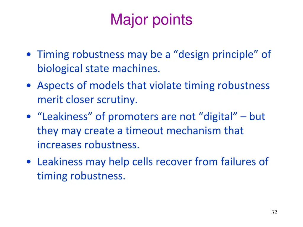 major points