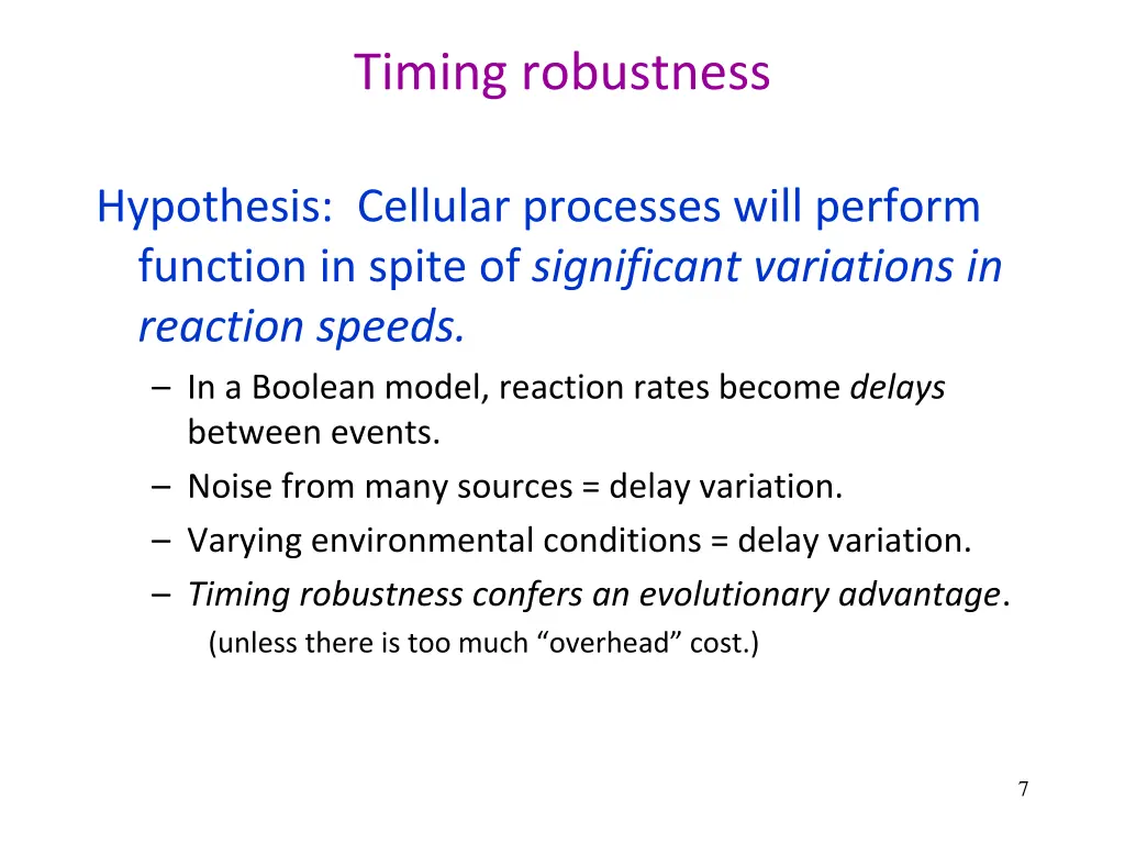 timing robustness 1