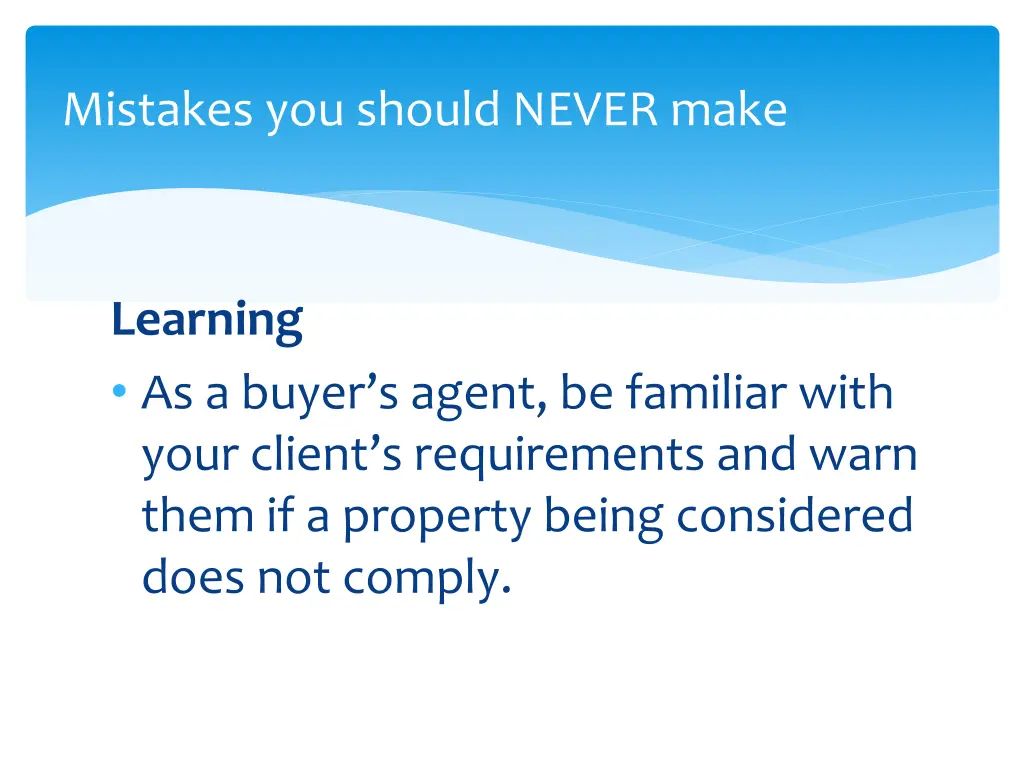 mistakes you should never make 12