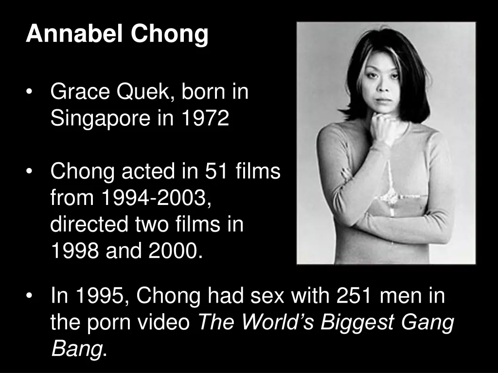 annabel chong grace quek born in singapore in 1972