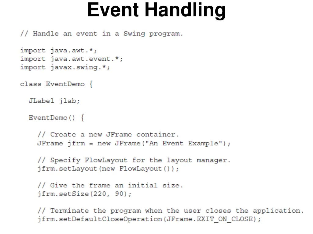 event handling