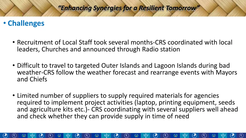 enhancing synergies for a resilient tomorrow 2