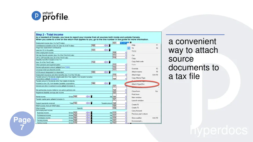 a convenient way to attach source documents