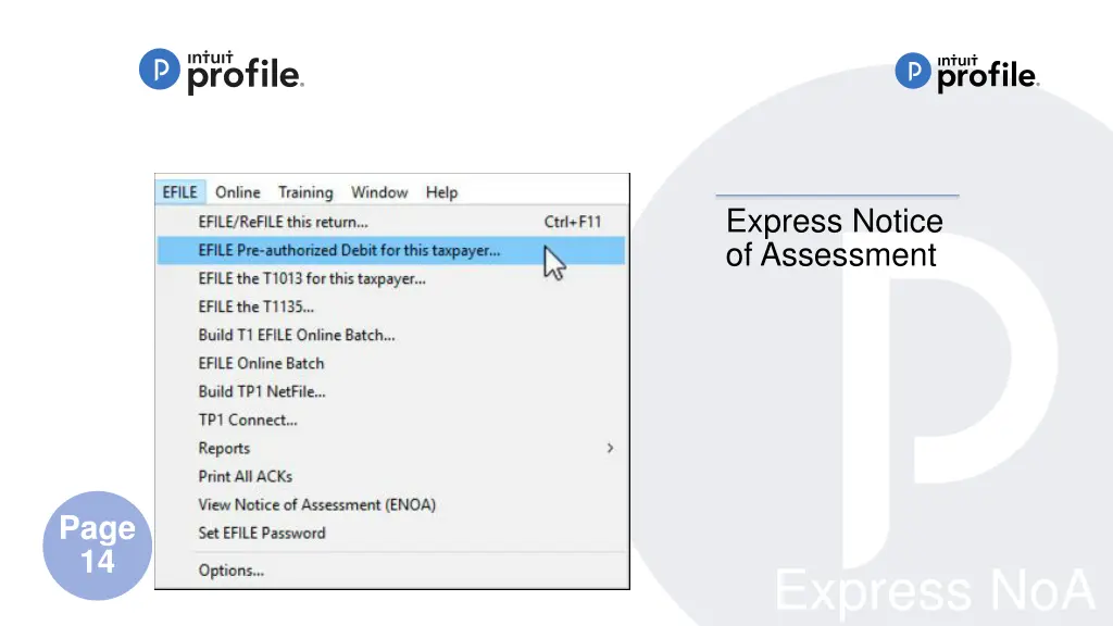 express notice of assessment