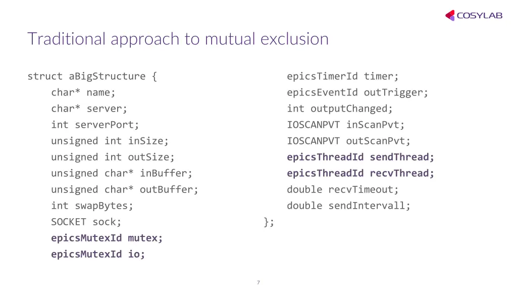 traditional approach to mutual exclusion