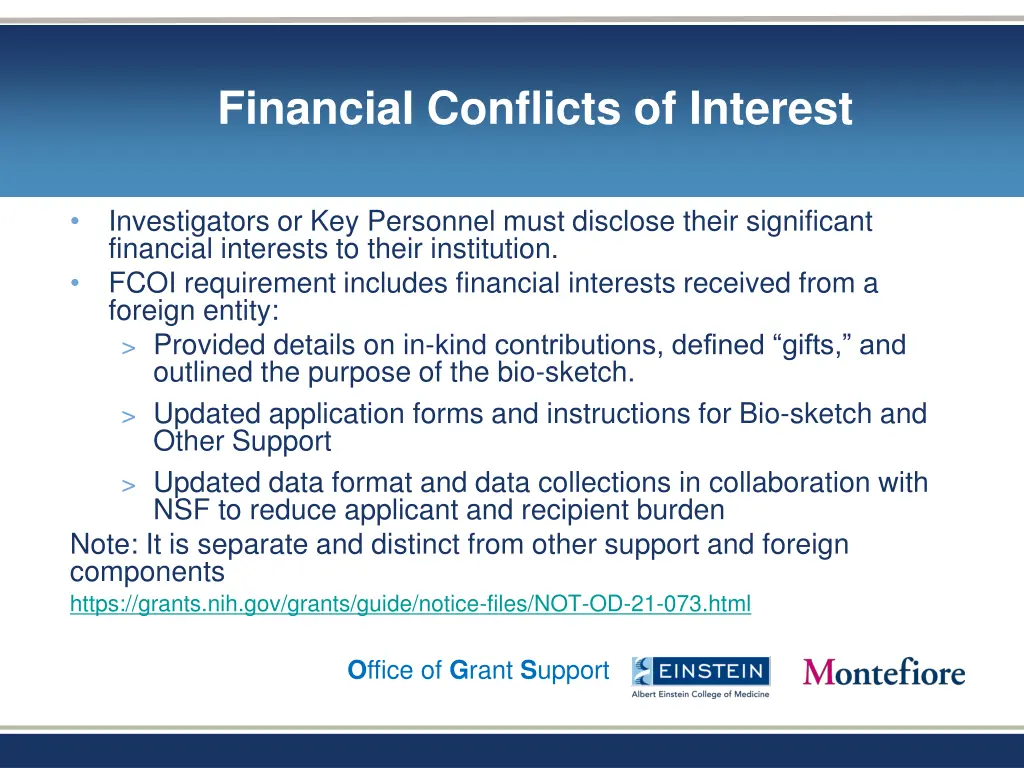 financial conflicts of interest