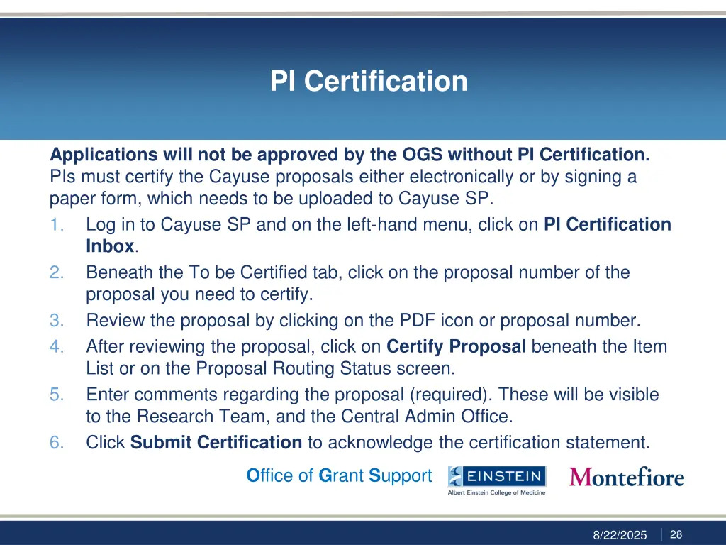 pi certification