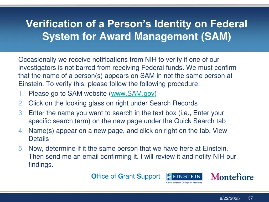 verification of a person s identity on federal