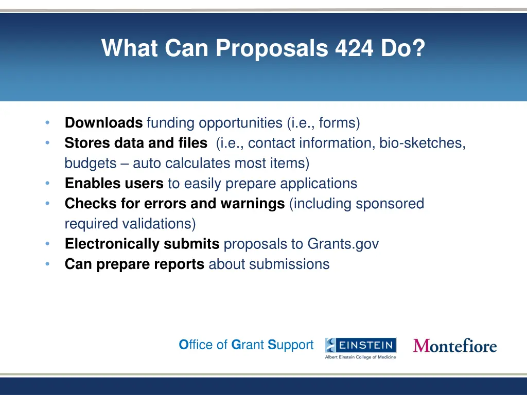 what can proposals 424 do