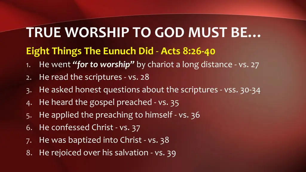 true worship to god must be 5