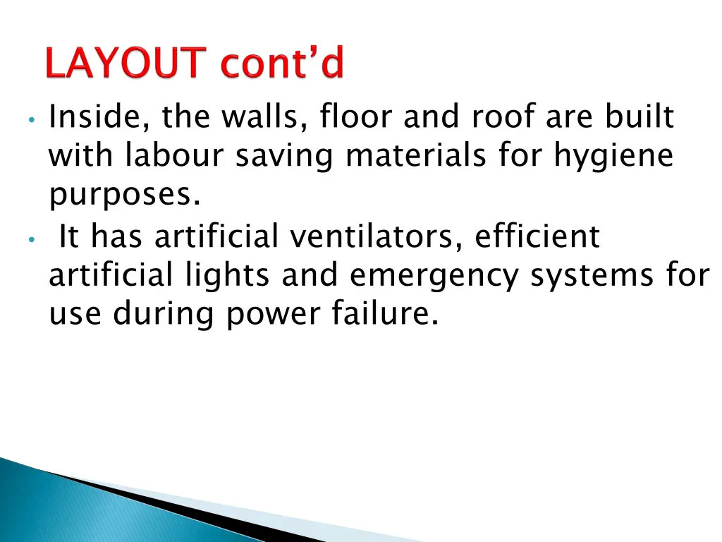 inside the walls floor and roof are built with