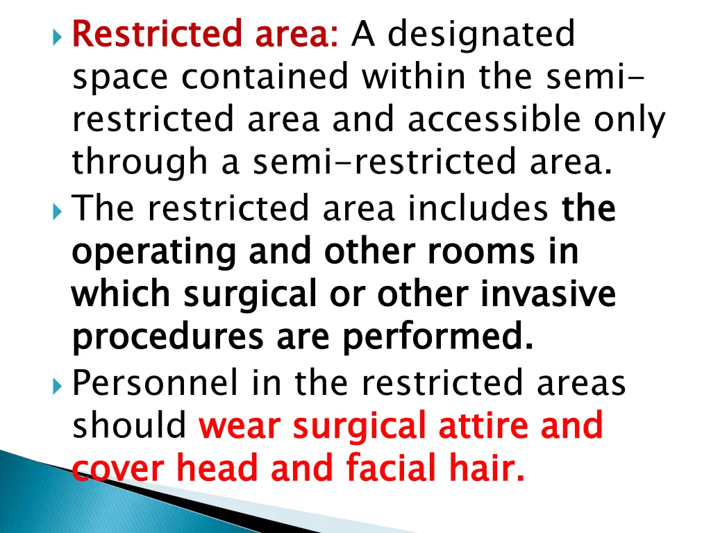 restricted area space contained within the semi