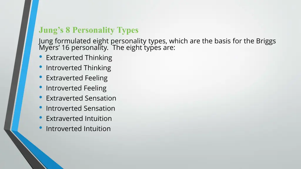 jung s 8 personality types jung formulated eight
