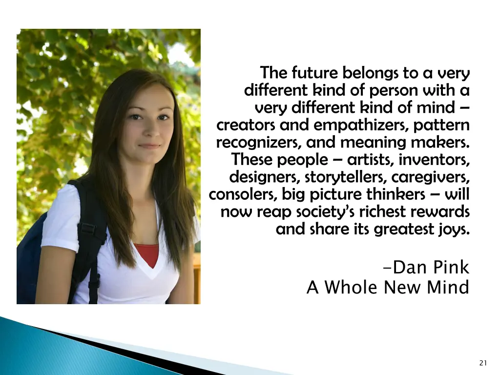 the future belongs to a very different kind