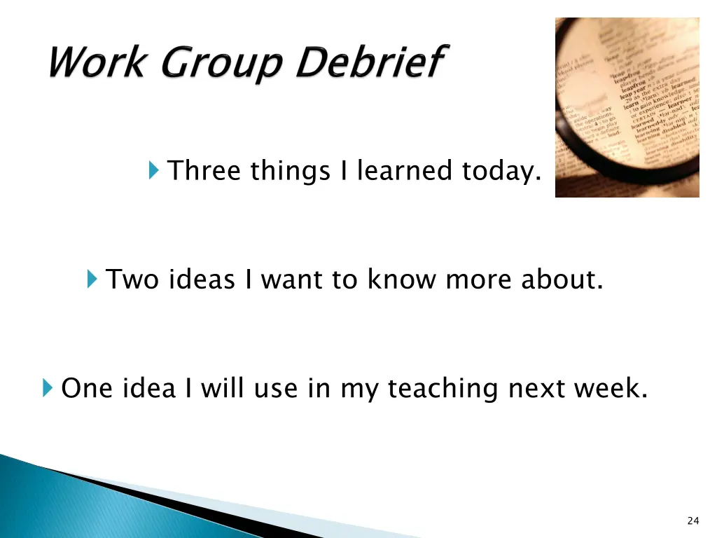 three things i learned today