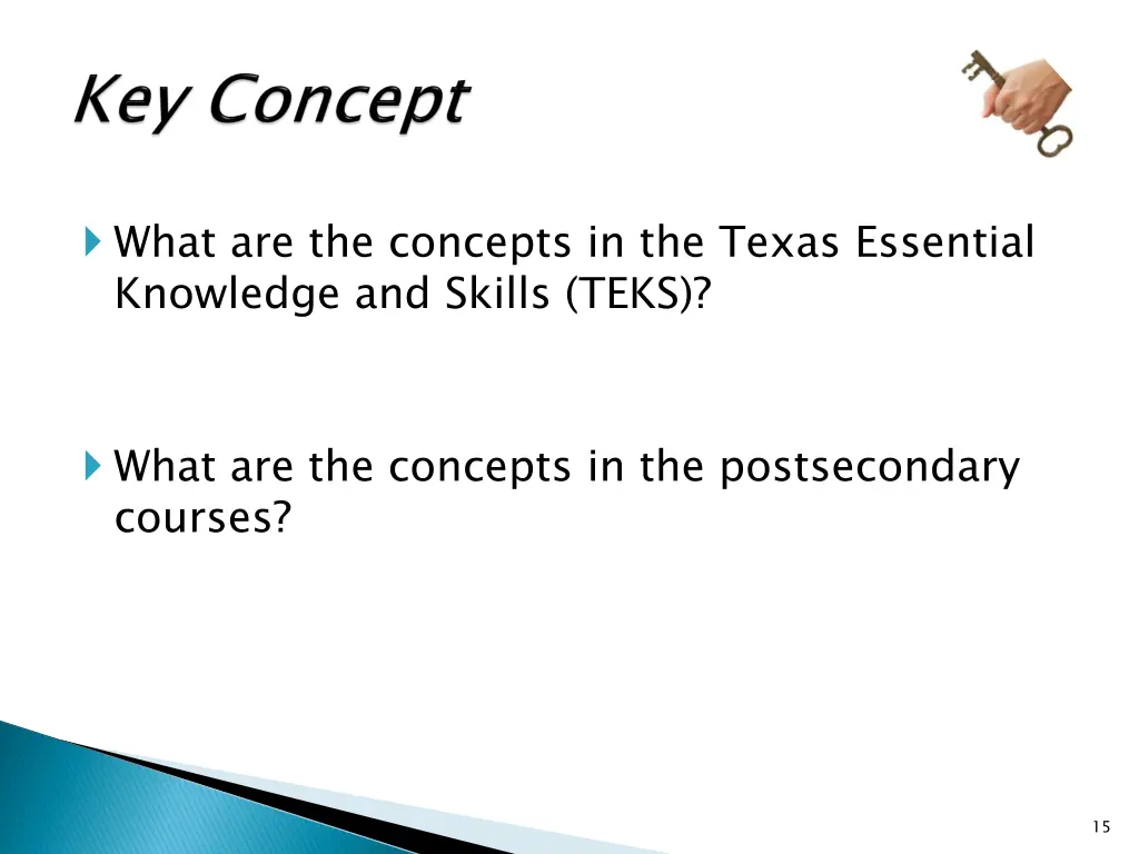 what are the concepts in the texas essential